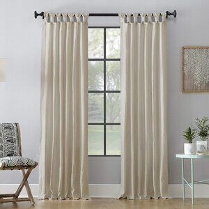 Archaeo Washed Cotton Twist Tab Curtain, Single Panel - Oatmeal - 52 x 95,  537B